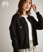 【WEB限定】ミラノリブジップアップカーディガン/イージーケア