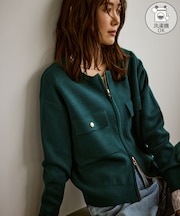 【WEB限定】ミラノリブジップアップカーディガン/イージーケア