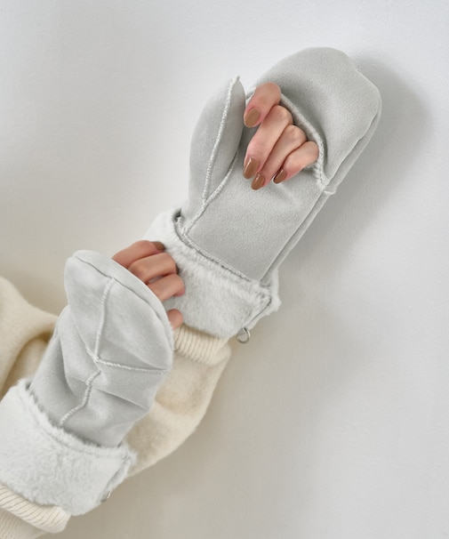 洗えるひも付きミトングローブ