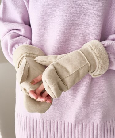 洗えるひも付きミトングローブ