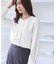【WEB限定】配色ボウタイ風ブラウス