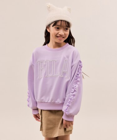 【KIDS/キッズ】【FILA/フィラ別注】袖フリル裏毛プルオーバー