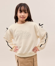 【KIDS/キッズ】【FILA/フィラ別注】ラインストーンロゴ裏毛プルオーバー