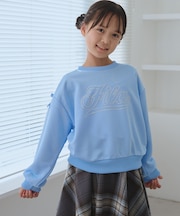 【KIDS/キッズ】【FILA/フィラ別注】ラインストーンロゴ裏毛プルオーバー