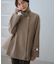 ジャージーメルトンシリーズ 金ボタンミドル丈コート/リンクコーデ
