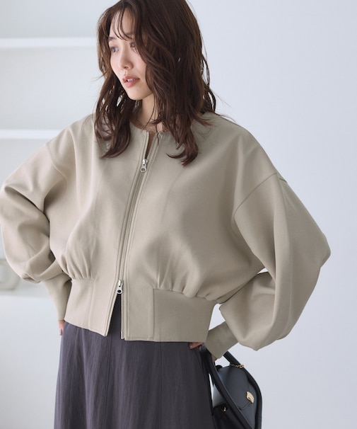 W-ZIPドルマンカットカーディガン