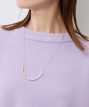 変型パールライン2WAYラリエットネックレス