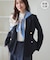 レディハンサムシリーズ ウールライク金ボタンジャケット(総裏地)/セットアップ対応