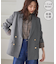 【WEB限定】レディハンサムシリーズ ウールライク金ボタンミドル丈ジャケット(総裏地)