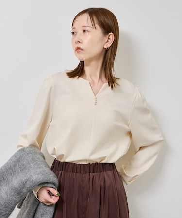 パール付きポンチプルオーバー/セットアップ対応