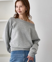 2WAYボートネックスウェット/リンクコーデ