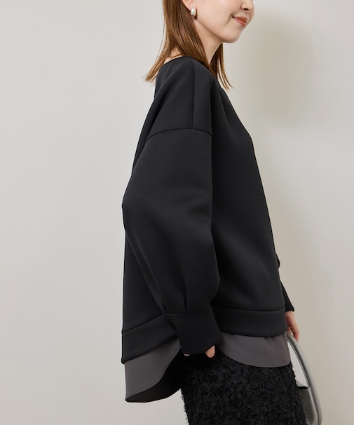 カルゼダンボールレイヤードプルオーバー