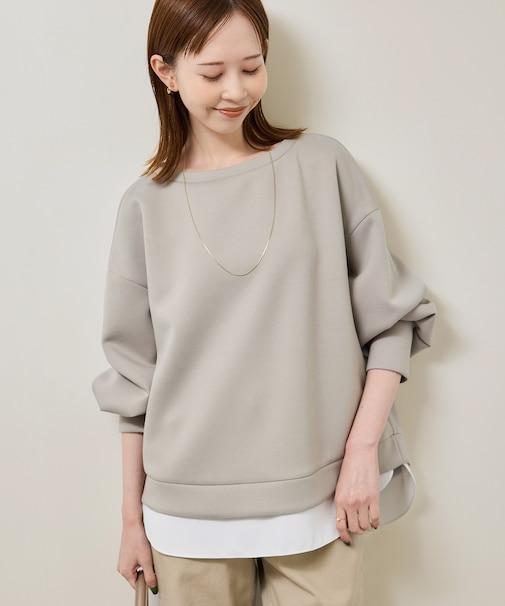 カルゼダンボールレイヤードプルオーバー