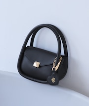 ハートチャーム付きミニレトルショルダーバッグ