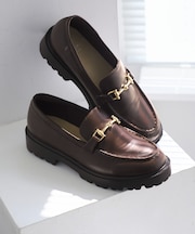 【軽量・晴雨兼用】プラットフォームビットローファー