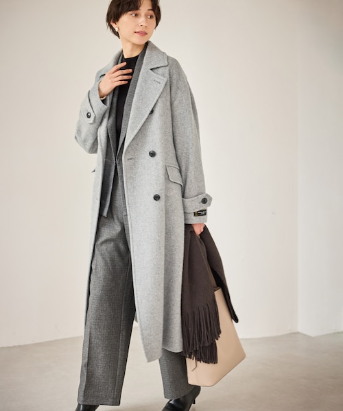 JAPAN FABRIC スタンドカラーロングコート/一部WEB限定カラー｜ロペ