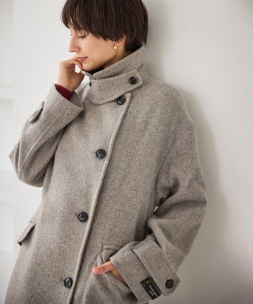 JAPAN FABRIC スタンドカラーロングコート/一部WEB限定カラー｜ロペ