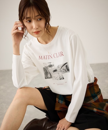 汗染み防止アソートロゴロングスリーブTシャツ/UVカット・接触冷感