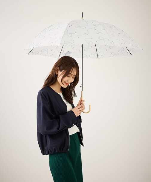 【Wpc.】【晴雨兼用】ハートリボン長傘