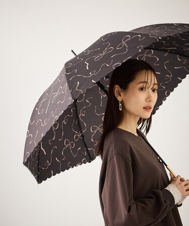 【Wpc.】【晴雨兼用】ハートリボン長傘