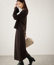 フェイクファースリーブニットセットアップ