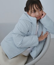 【KIDS/キッズ】GREEN DOWN MINOTECHフード取り外しショートダウン/リンクコーデ