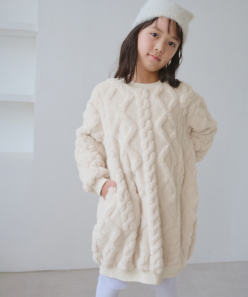 【KIDS/キッズ】ケーブルボアワンピース