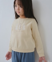 【KIDS/キッズ】裏起毛うさぎモチーフプルオーバー