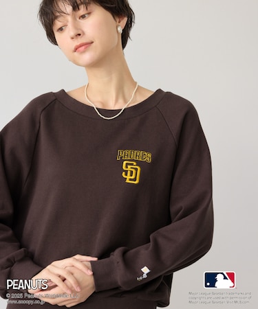 【PEANUTS×MLB COLLECTION by ROPE' PICNIC】オフショルスウェット