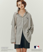 【PEANUTS×MLB COLLECTION by ROPE' PICNIC】オーバーサイズシャツ