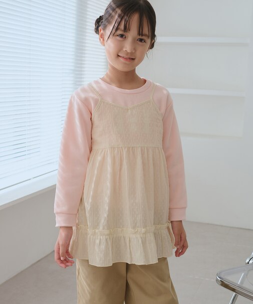 【KIDS/キッズ】レースチュニックワンピース