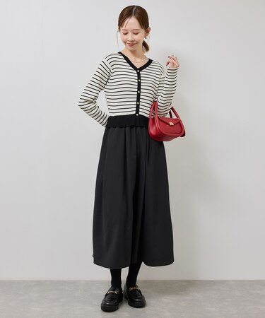 メタル釦ドッキングワンピース