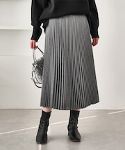 ラメチェックプリーツスカート/着丈が選べる