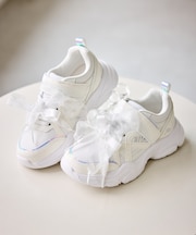 【KIDS/キッズ】【＝Me】チュール＆サテンリボンスニーカー