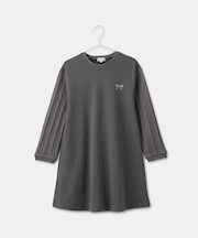 【KIDS/キッズ】裏起毛袖ケーブルワンピース