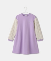 【KIDS/キッズ】裏起毛袖ケーブルワンピース