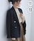 【低身長・小柄さんサイズ】レディハンサムシリーズ ウールライク金ボタンジャケット(総裏地)