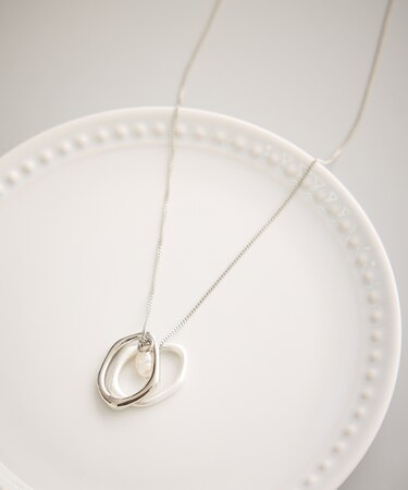 コンビメタル×パールトップペンダント