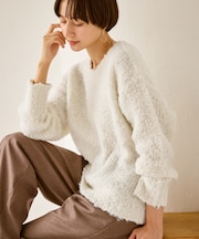 ブークレカラーニット