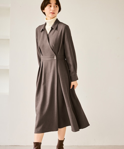 カシュクールシャツコンシャスワンピース