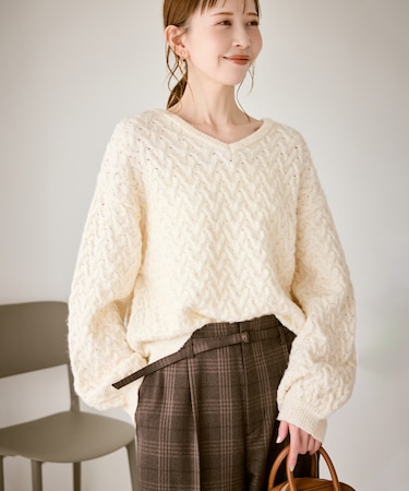 ミニフラワースパンコールニット