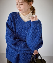 ミニフラワースパンコールニット