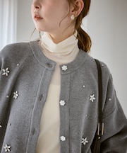 ビジューニットカーディガン