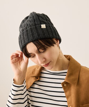 ケーブルニットワッチ/リンクコーデ