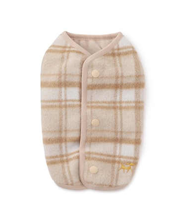 【DOG】チェック柄シャギーベスト