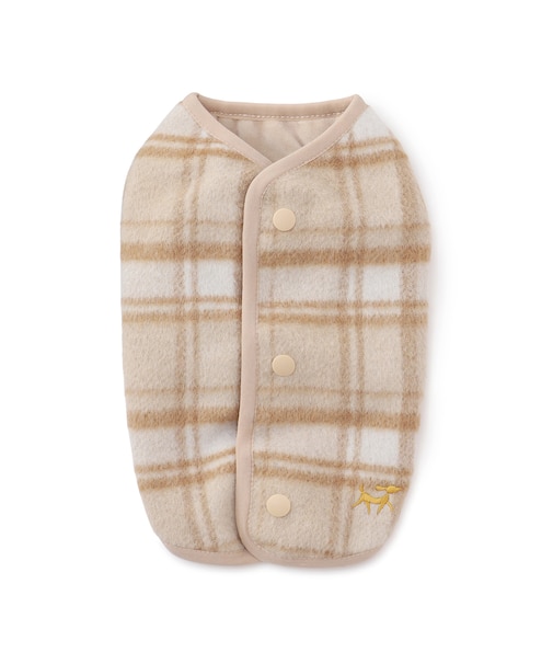 【DOG】チェック柄シャギーベスト