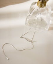 ガラスカーブラインY字ネックレス