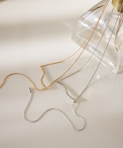 ガラスカーブラインY字ネックレス