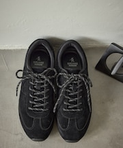 シルバー＆スエードライクフラットスニーカー