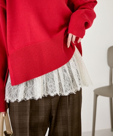 レースドッキングチュールビスチェ